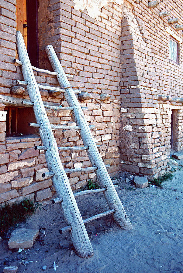 Ladder at Acoma Sky City Photograph by Ira Marcus