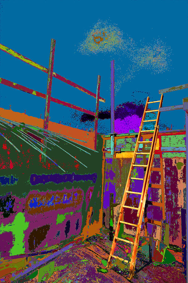 Abstract Photograph - Ladder To The Colorful Sky  by Kenneth James