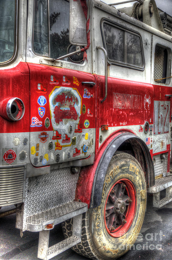 September 11 Attacks Photograph - Ladder Truck 152 - In Remembrance of 9-11 by Eddie Yerkish
