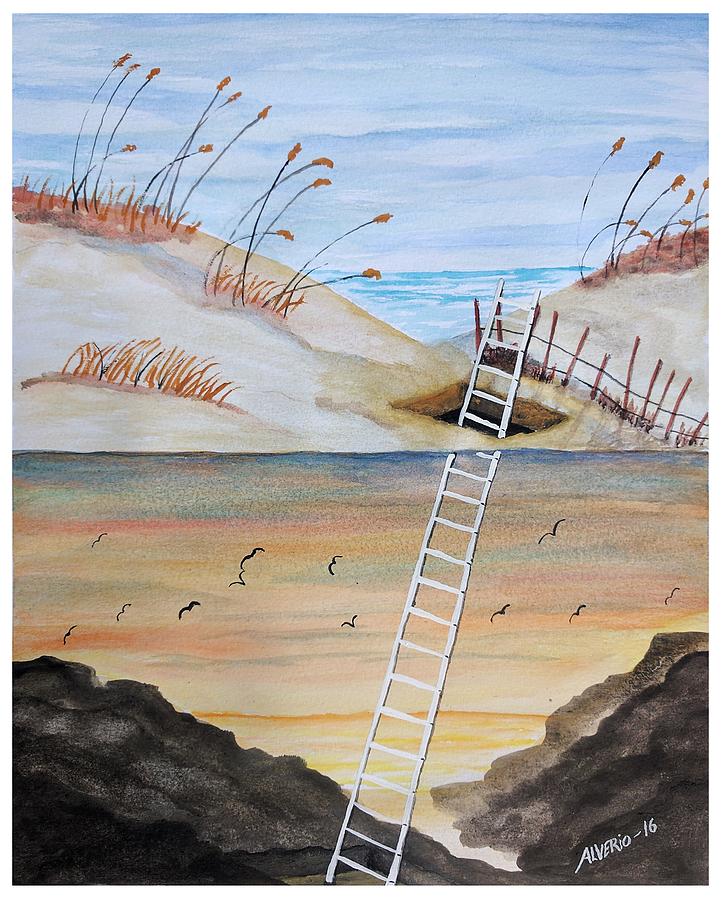 Ladderway Painting by Edwin Alverio