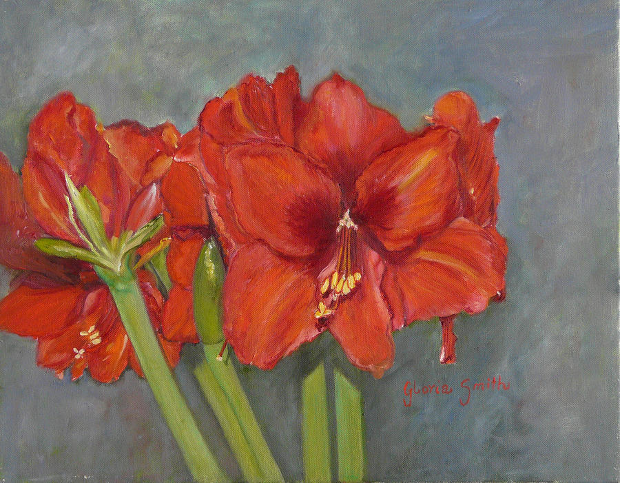 Ladies In Red Painting by Gloria Smith