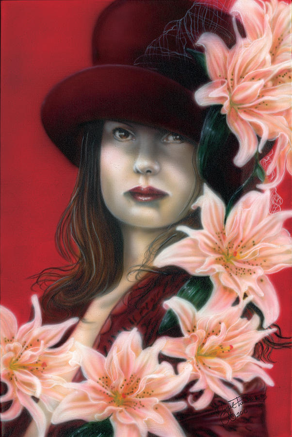 Ladies In Red II Painting by Wayne Pruse