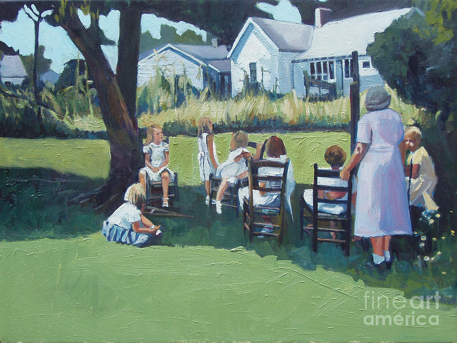 Ladies in Waiting II Painting by Deb Putnam