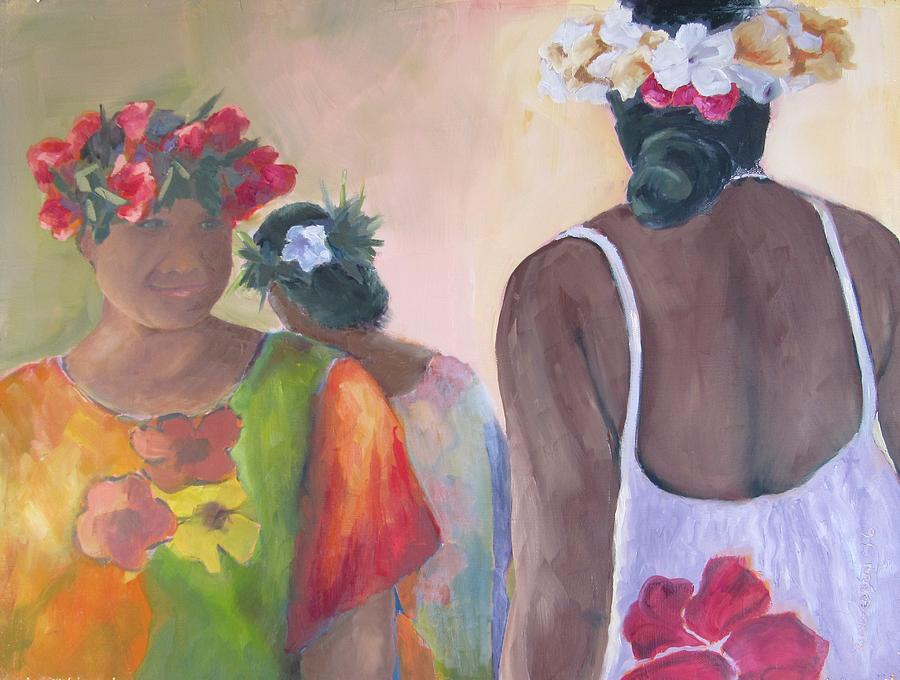 Ladies of Marquesas Painting by Susan Richardson