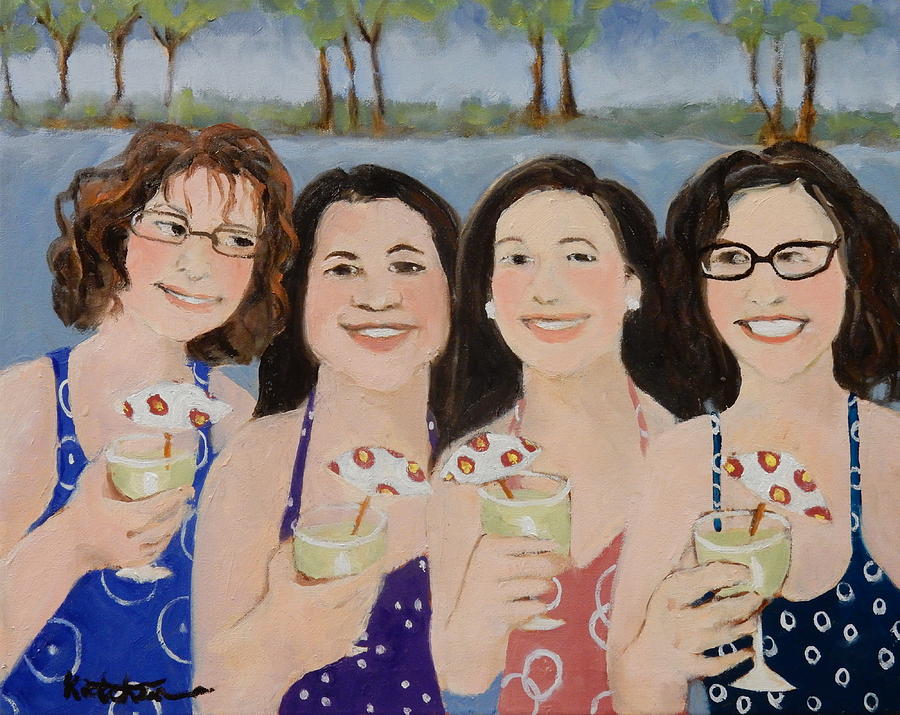 Ladies of the Lake Painting by Carole Katchen