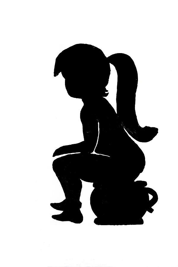 Ladies Room Silhouette Sign  Photograph by Sally Weigand