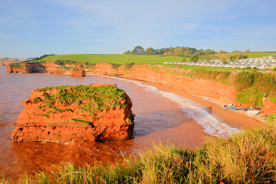 Ladram Bay Beach Devon England Uk Located Between Budleigh Salterton And Sidmouth Photograph By