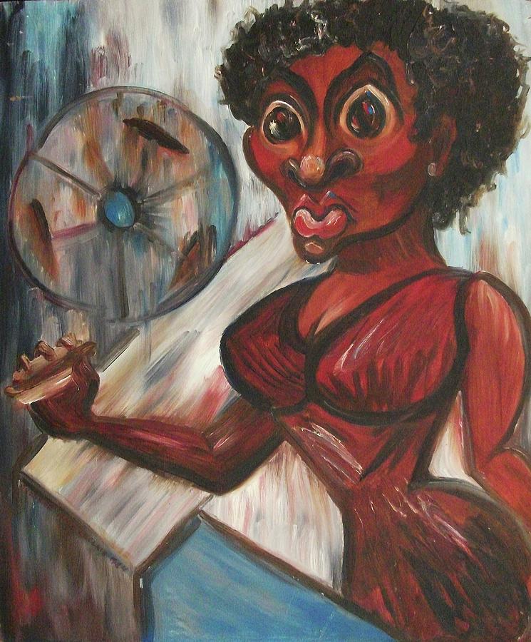 African American Painting - Lady at Carnival by Suzanne  Marie Leclair