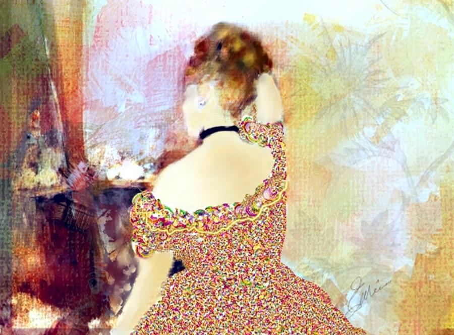 French Digital Art - Lady at Her Toilette by Elaine Weiss