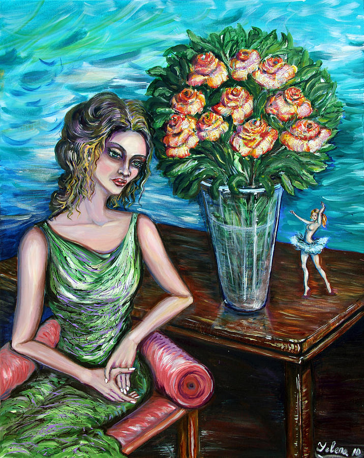 Flower Painting - Lady Ballerina by Yelena Rubin