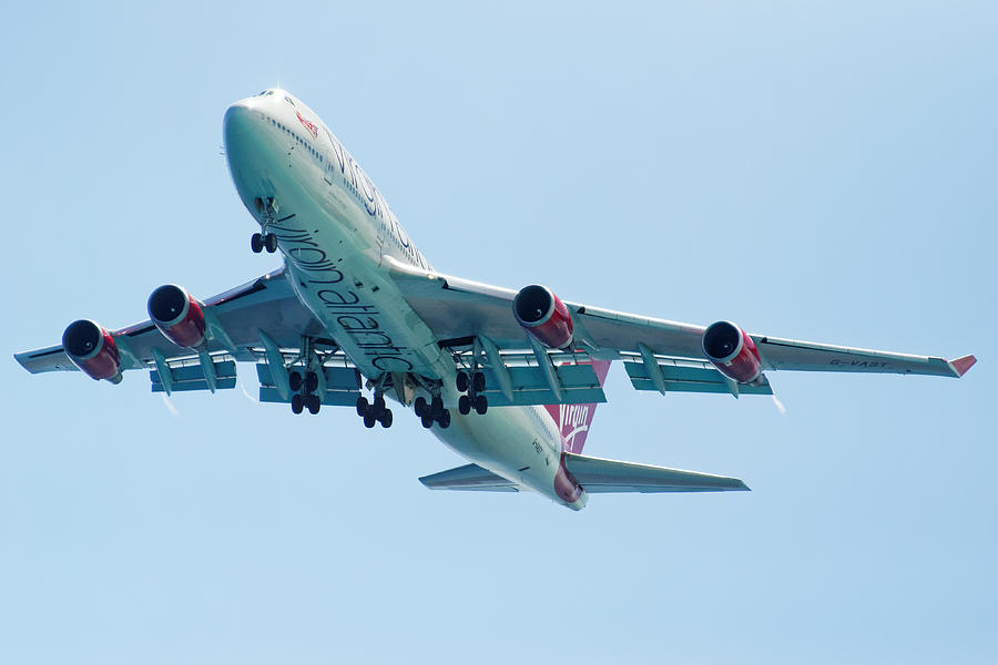 Lady Bird -- Virgin Atlantic Boeing 747 in Oistens, Barbados Photograph by Darin Volpe