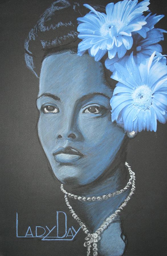 Lady Blue Drawing by Edmund Royster