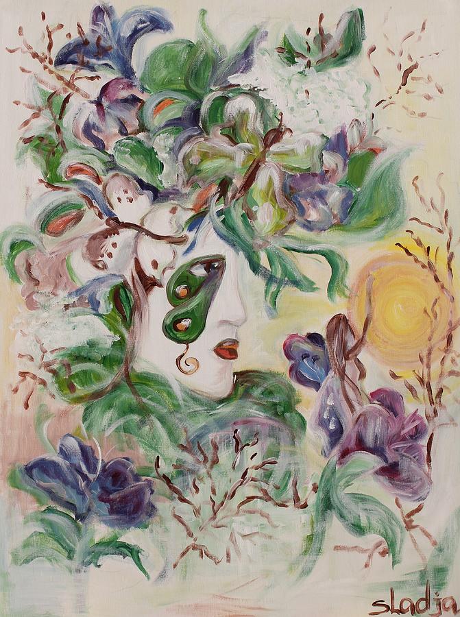 Lady butterfly Painting by Sladjana Lazarevic