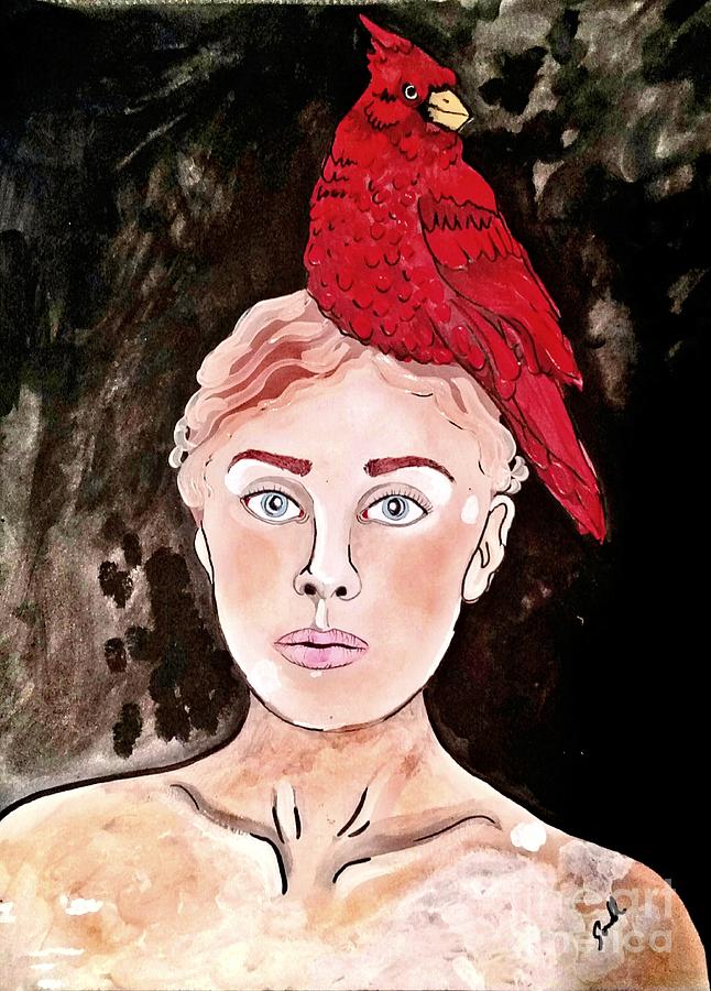 Lady Cardinal Painting by Amy Sorrell