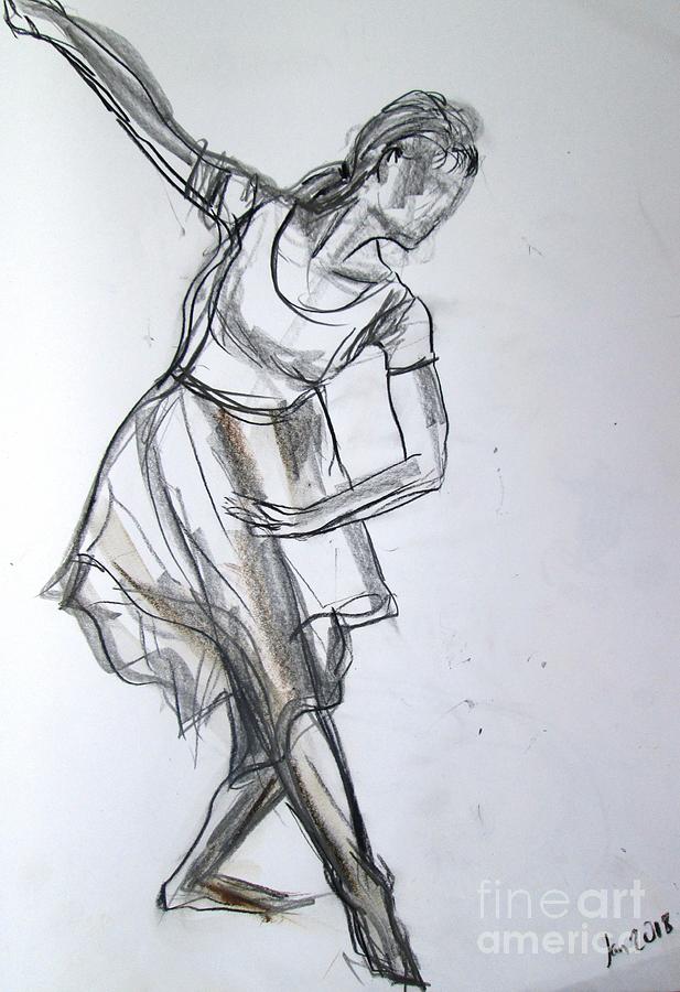 Lady Dancer Drawing by Mary Cahalan Lee - aka PIXI
