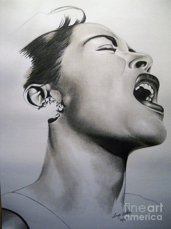 Lady Day Drawing by Sonya Walker