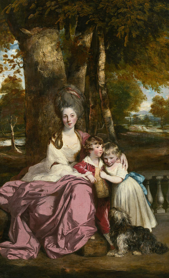Lady Elizabeth Delme and Her Children Painting by Joshua Reynolds