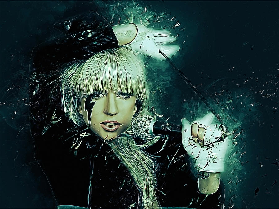 Lady Gaga Digital Art - Lady Gaga by Afterdarkness