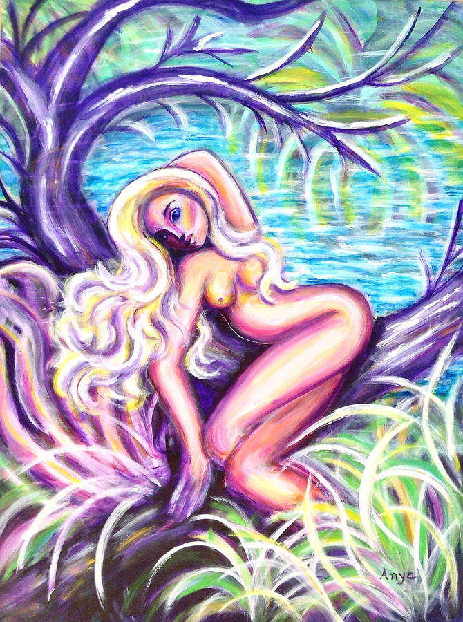 Lady in a Tree Painting by Anya Heller