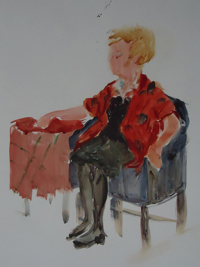 Abstract Painting - Lady in Chair by Charme Curtin