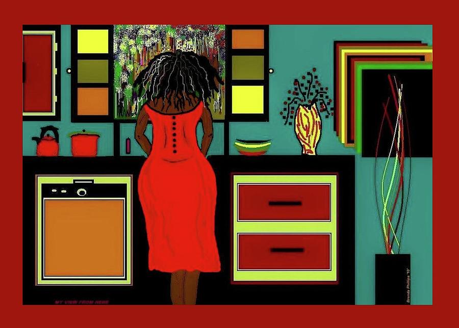 Lady In Da Kitchen Digital Art by Brenda Phillips