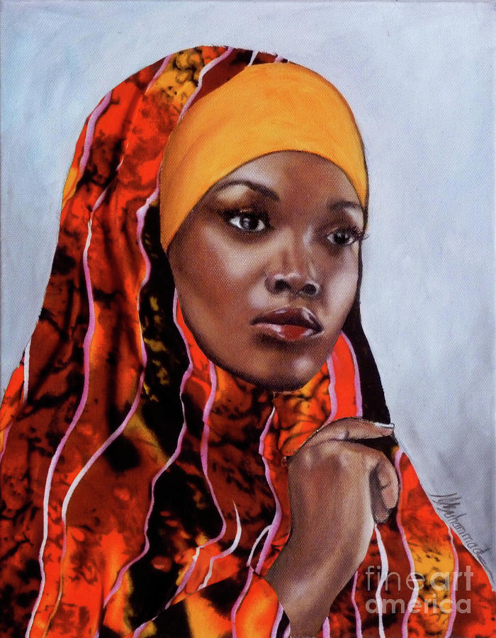 Lady Painting - Lady in Drape by Marcella Muhammad Lady Painting - Lady in Drape by Marcella Muhammad