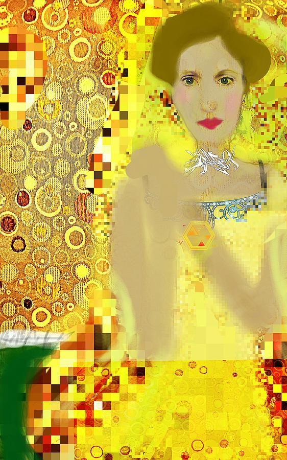 Lady In Gold Whimsy  Digital Art by Pamela Smale Williams