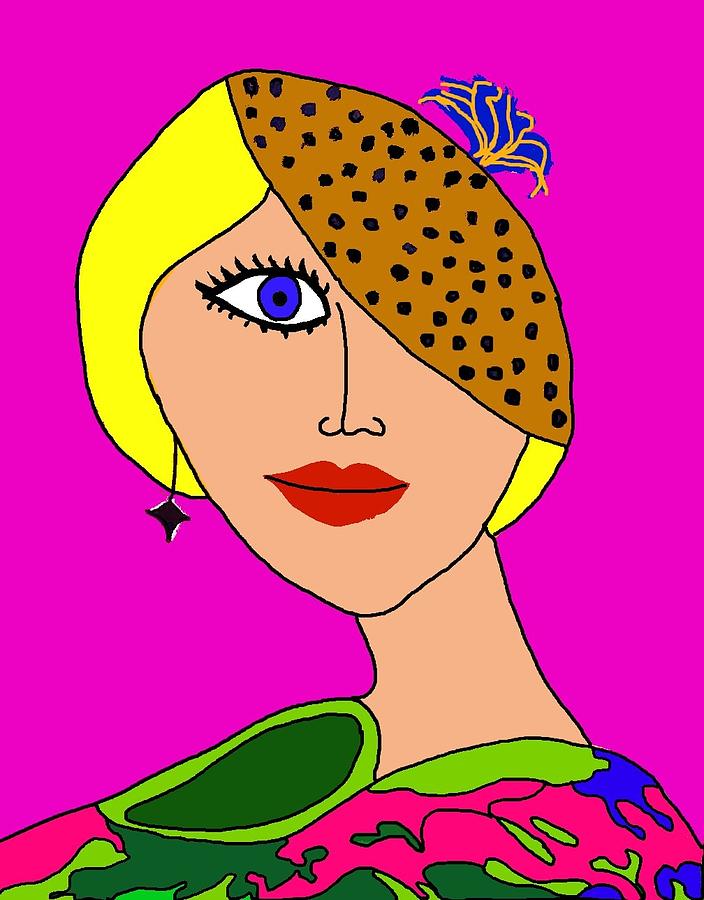 Lady in Hat Digital Art by Laura Smith