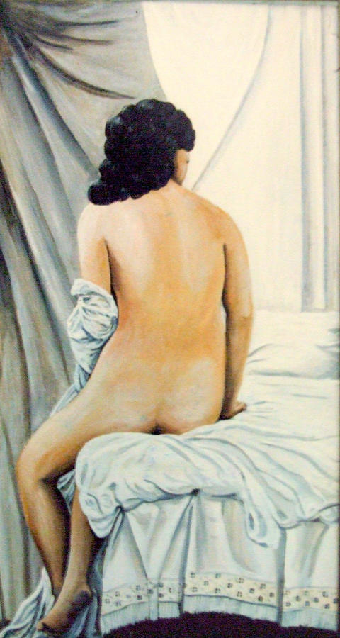 Lady In Her Bedroom Painting by Mackenzie Moulton
