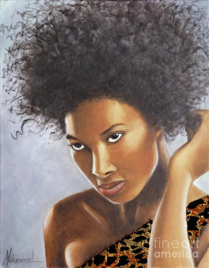 Lady Painting - Lady in Leopard by Marcella Muhammad Lady Painting - Lady in Leopard by Marcella Muhammad