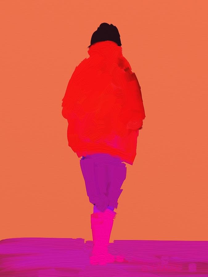 Lady in Red  Digital Art by Bill Tomsa