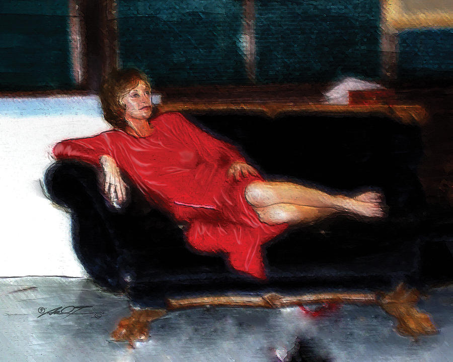 Lady in Red Painting by Dale Turner