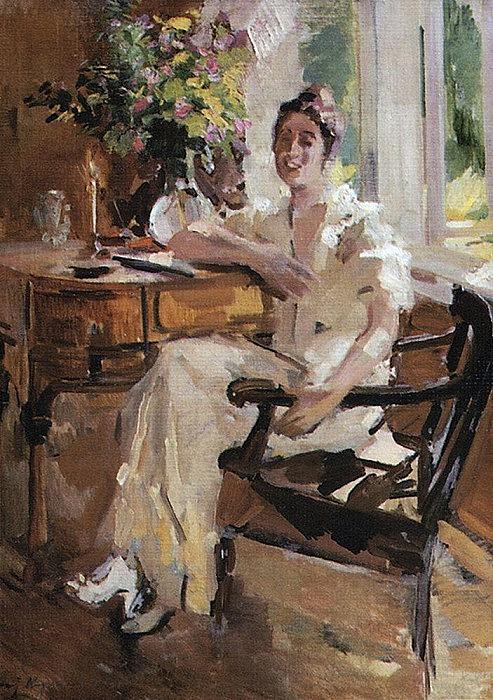 lady in the chair 1917 Konstantin Alekseevich 1861-1939 Korovin Digital ...