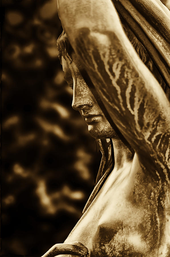 Philadelphia Photograph - Lady in the Garden in Sepia by Bill Cannon