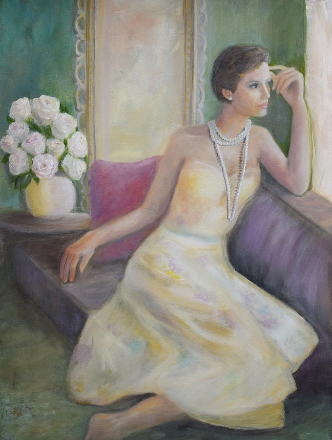 Lady in the Green Room Painting by Verlaine Crawford