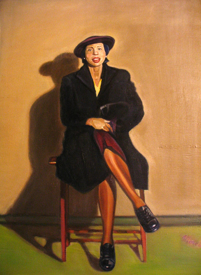 Lady In Waiting Painting by Morris T Howard Lady In Waiting Painting by Morris T Howard