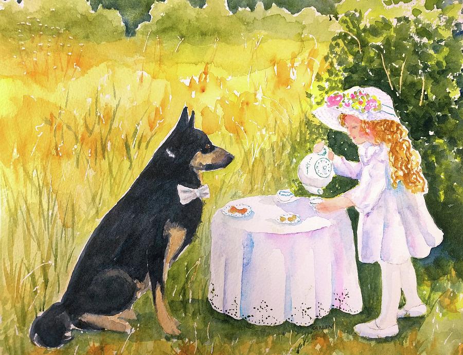 Lady Isabella invites Mr. Darcy to Tea by CarlinArt Watercolor Lady Isabella invites Mr. Darcy to Tea by CarlinArt Watercolor