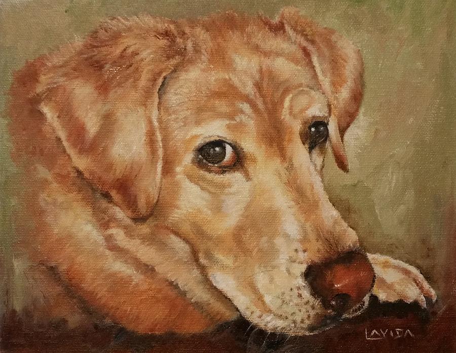 Dog Golden Retriever Painting - Lady by Janet Lavida