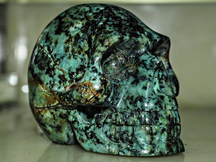 Lady Jovana The Turquoise Crystal Skull Photograph by Rebecca Dru