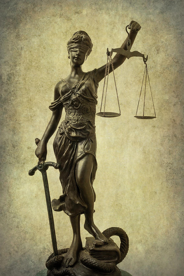 Snake Photograph - Lady Justice by Garry Gay