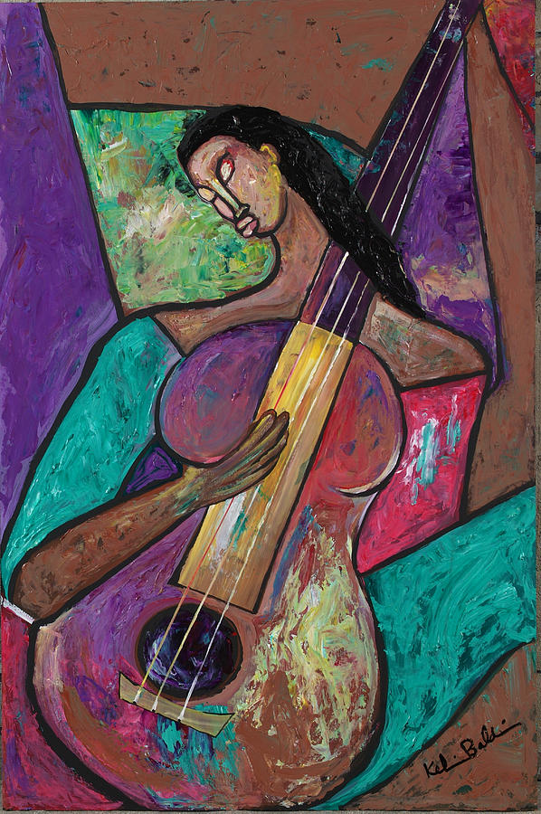 Guitar Still Life Painting - Lady by Kelvin Baldwin