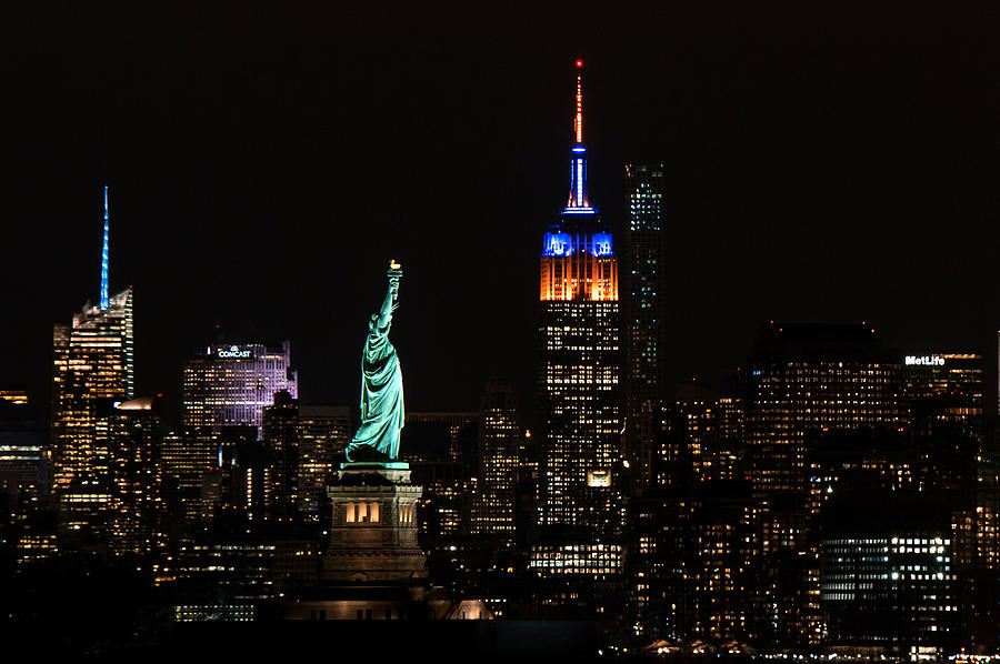 Empire State Building Photograph - Lady Liberty and the Empire by Ryan Smith