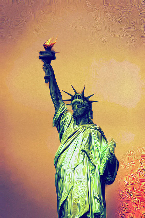 Lady Liberty Painting by Prince Andre Faubert