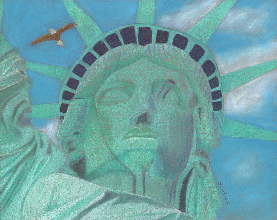 Lady Liberty Painting by Arlene Crafton