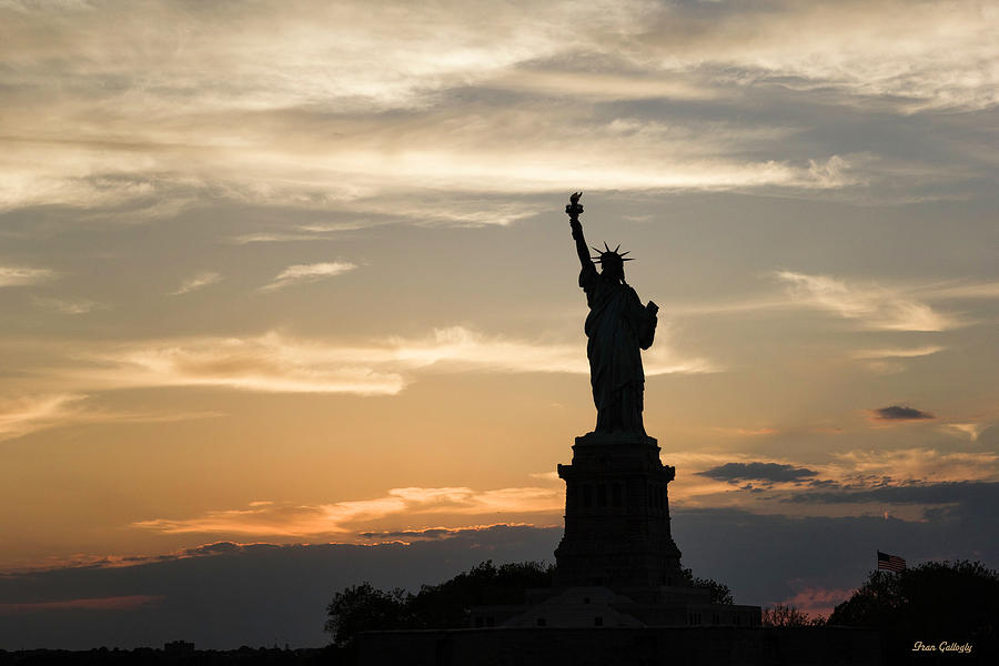 Lady Liberty at Twilight Photograph by Fran Gallogly
