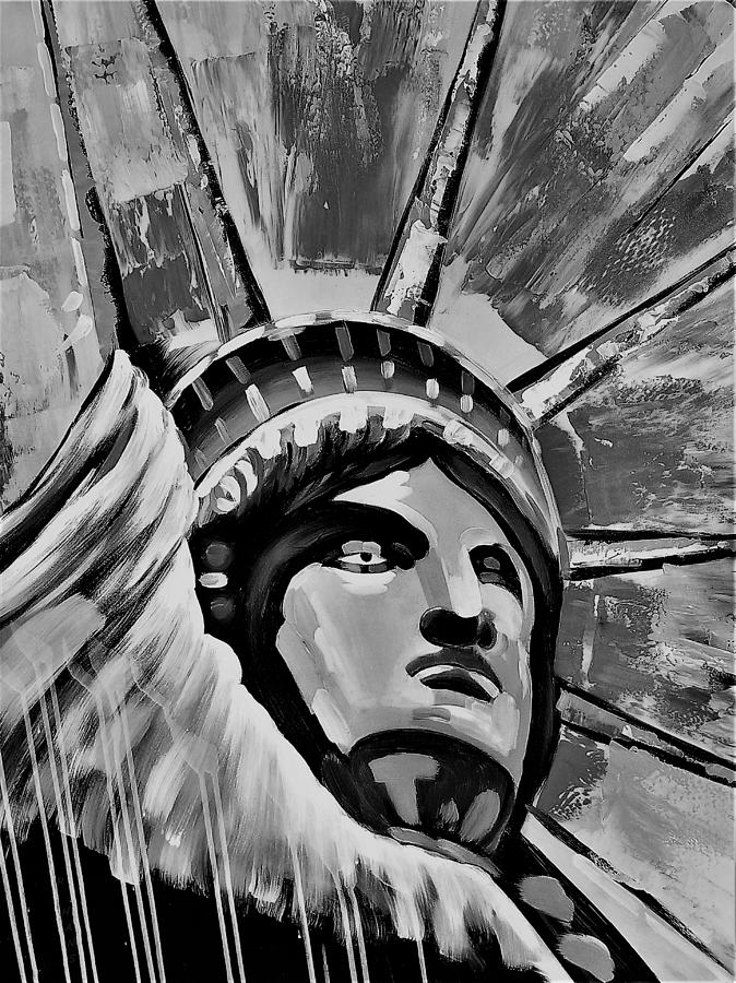 Lady Liberty B W Photograph by Rob Hans