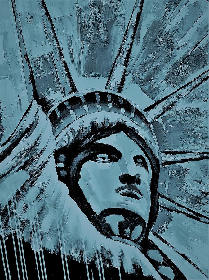 Lady Liberty Blue Photograph by Rob Hans