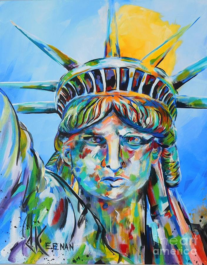 Lady Liberty Painting by David Keenan