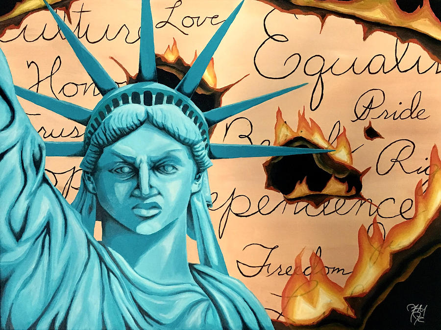 Lady Liberty Painting by Jeffery Miles Pixels