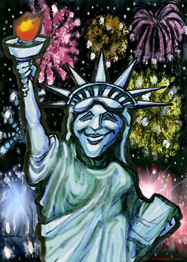 Lady Liberty Painting by Kevin Middleton